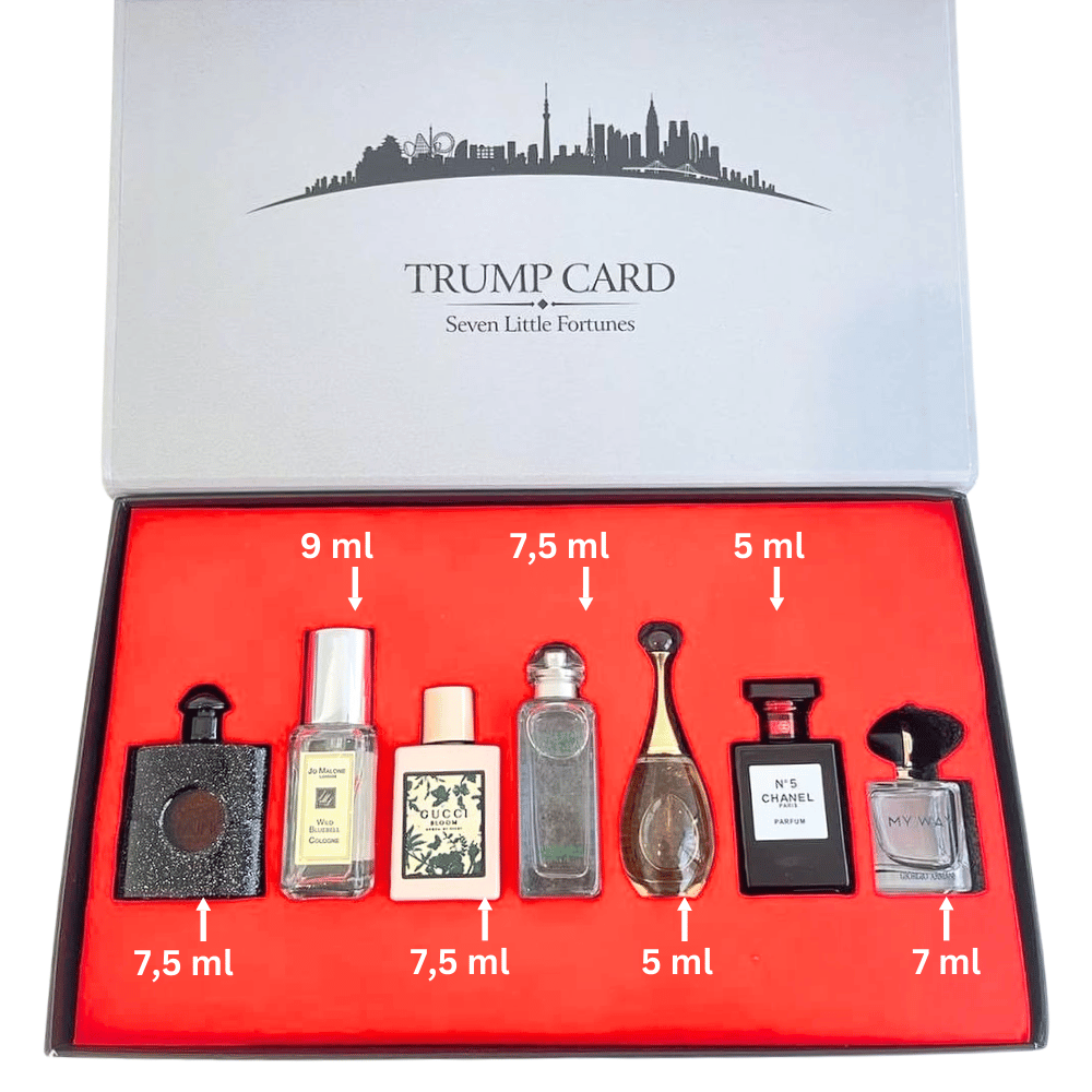 Set de Mini Parfumuri Trump Card 7 Piese – Set de Parfumuri pentru Femei