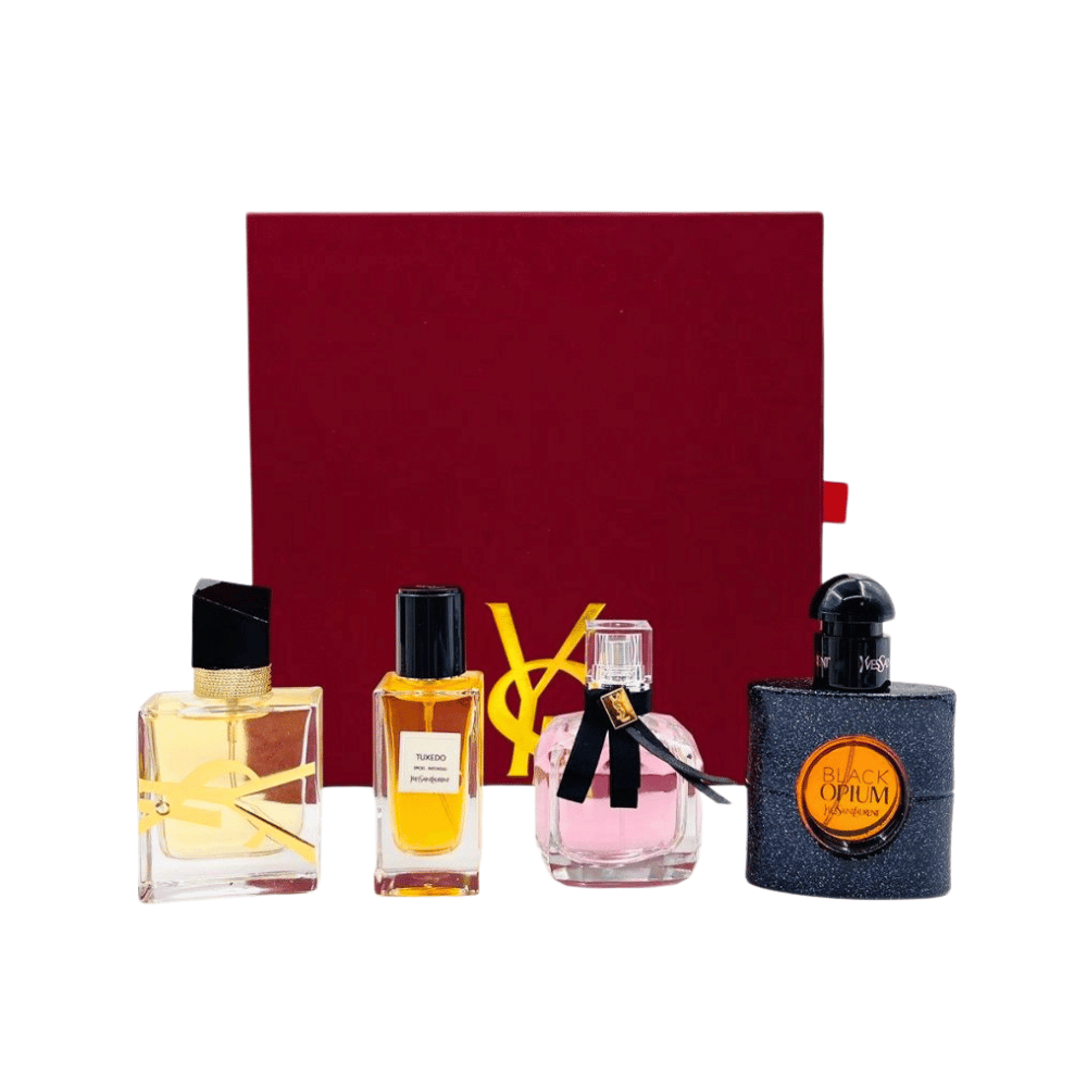 Set Exclusiv de Parfumuri pentru Femei - Black Opium, Libre, Mon Paris & Tuxedo (4 x 30 ml)