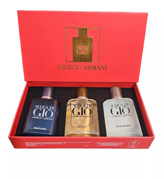 Set Kit Acqua Di Gio 3x30ml Giorgio Armani Profondo Absolu Homme